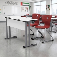 Bureau d'école en bois pour l'Arabie Saoudite, ensemble banc et chaise double pour l'école, mobilier scolaire