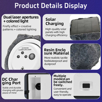 Éclairage laser LED solaire extérieur IP65, projection dynamique de lucioles pour la décoration de la cour, du bar, de l'atmosphère, du parc, de la pelouse