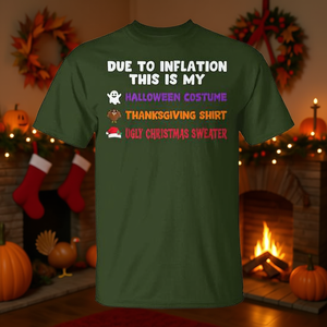 T-shirt de Noël, Halloween et Thanksgiving à thème inflationnaire - Product Image 3