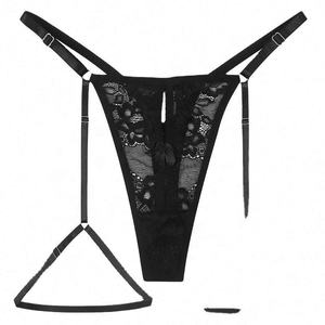 Sıcak satış ürünleri kadın G dizeleri çiçek dantel Thongs Spandex tanga G-String iç çamaşırı - Product Image 4
