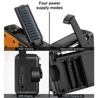 4000mAh Tragbares Notfall-Solarradio mit Handkurbel-Ladefunktion AM/FM SW Multi-Band-Radio LED-Leselampe Powerbank