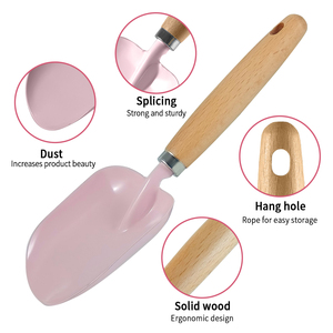 Ensemble d'outils de jardin pour enfants avec manche en bois OEM, comprenant une <span class=keywords><strong>pelle</strong></span>, une bêche et un râteau pour la plantation, le repiquage et l'entretien du sol - Product Image 3