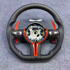 Pour BMWS E70 X5 E71 X6 E90 E91 E92 E93 E89 <span class=keywords><strong>Z4</strong></span> E81 E82 E87 E88 cuir LED fibre de carbone M Sport mise à niveau volant de voiture - Product Image 1