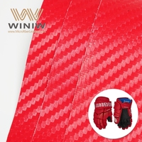 Gants en cuir microfibre avec motif en fibre de carbone Matériau polyvalent pour chaussures de hockey Sacs Vêtements Golf