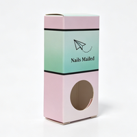 Boîte en papier pliable personnalisée d'usine chinoise, imprimée en couleur, pour emballage de vernis à ongles et de rouge à lèvres, pour emballage cosmétique