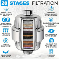 Kit de douche combiné moderne chromé filtrant 4 pouces, pressurisé, avec pommeau de douche pluie, en alliage d'aluminium de qualité aérospatiale, pour l'international