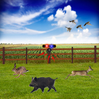 Alarme Solaire Anti-Aboiement et Anti-Crachotement pour Chiens avec Son et Flash, Détecteur de Mouvement, en ABS Étanche pour Utilisation Extérieure (Grange/Jardin/Verger)