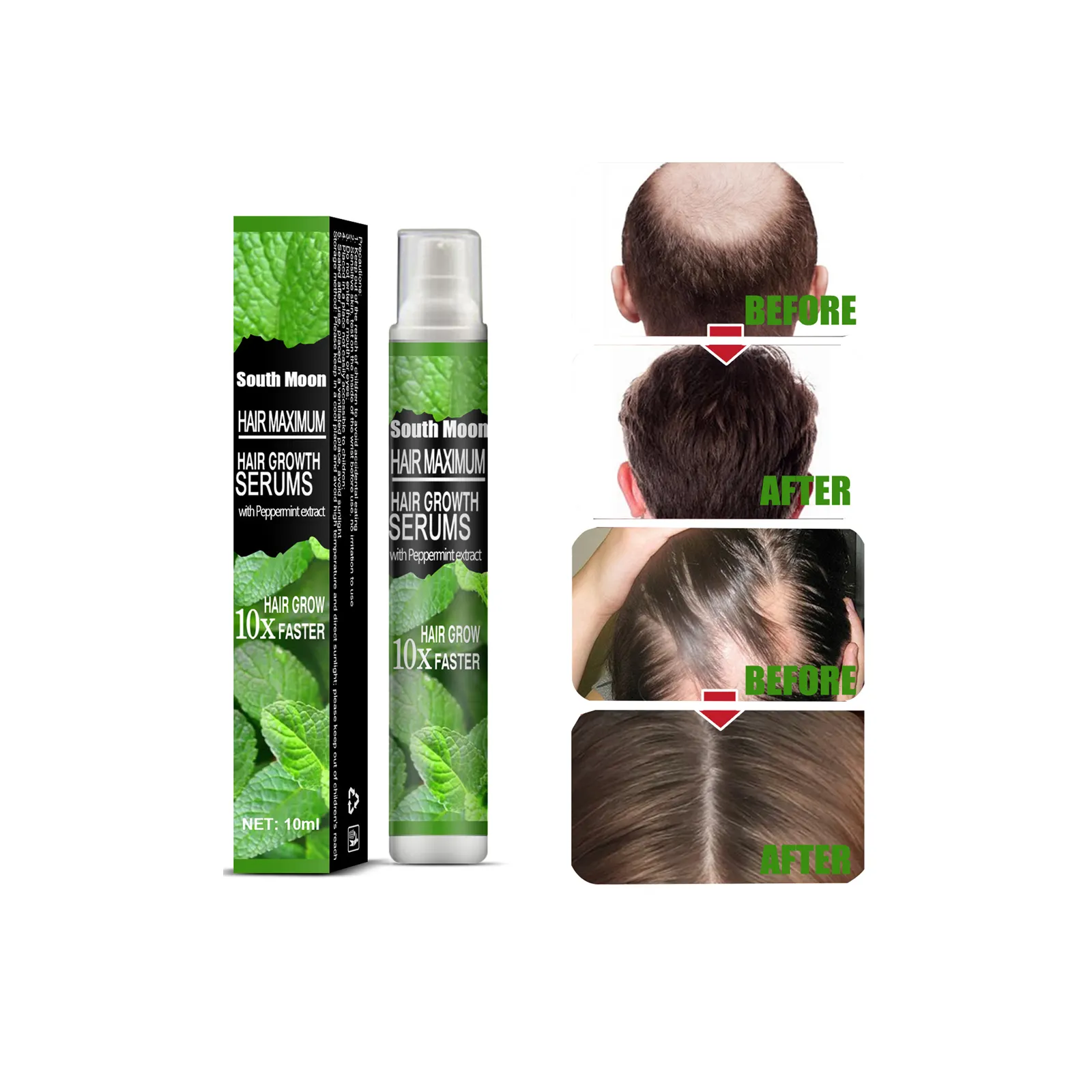 Мятный спрей для длинных волос, увлажняющий и увлажняющий сильный спрей для предотвращения выпадения волос, питательный раствор для ухода за кожей головы