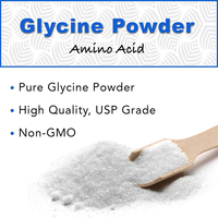 Poudre de glycine de qualité supérieure, marque privée, qualité alimentaire, acide aminé pur, favorise la récupération musculaire et un sommeil sain