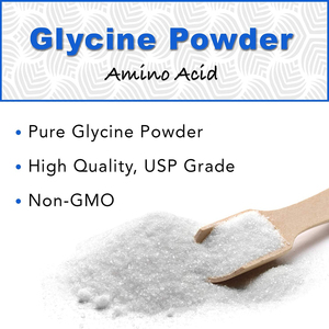 Glicina en polvo de grado alimenticio de alta calidad, aminoácido puro de marca privada, apoya la recuperación muscular y un sueño saludable - Product Image 3