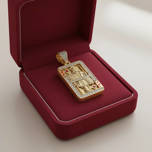 Pendentif Joker en or jaune, design classique Ice Out avec diamant Moissanite, bijou unisexe, vente chaude - Product Image 1