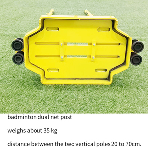 Poteau de 35kg en fonte mobile à double filet de badminton de compétition intérieure portable pour l'utilisation en arène - Product Image 4