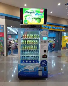 snack vending machine with bullet proof glass and Fridge can put soft drink