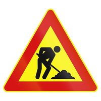 Triangle de signalisation routière personnalisé réfléchissant pour travaux en cours
