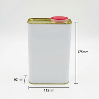 Bidon en fer blanc de 1000 ml de qualité alimentaire, opaque, avec bouchon verseur, impression personnalisée OEM pour l'emballage d'huile d'olive, d'huile d'avocat, de sirop