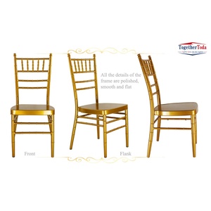 Chaise Chiavari en métal multicolore empilable pour hôtels, mariages et banquets, avec dossier classique en échelle - Product Image 2