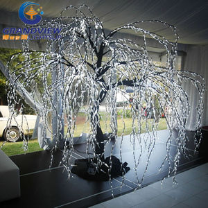 Lumières de <span class=keywords><strong>saule</strong></span> <span class=keywords><strong>pleureur</strong></span> à LED pour l'extérieur IP65 Style de ficelle en métal cuivré avec LED blanc chaud pour les décorations de vacances de Noël - Product Image 6