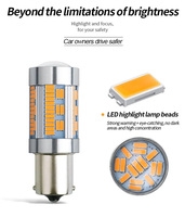 Ampoules LED A80 12V 1156 1157 4014 105SMD pour voitures, feux de direction, feux de recul, feux de freinage, 6500K, DC, lampes automobiles, DRL