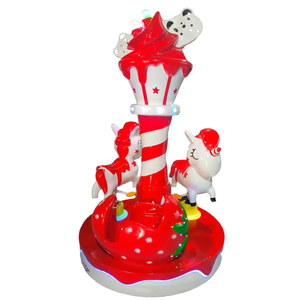 เครื่องเล่นม้าหมุนเด็ก ยี่ห้อจินส์ สำหรับใช้ในร่มและกลางแจ้ง ขายดีจากโรงงาน เหมาะสำหรับโชว์ในห้างสรรพสินค้า ผลิตจากพลาสติกทนทาน รับน้ำหนักได้ 100-500 กิโลกรัม - Product Image 2