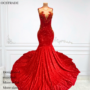 Ocstrade Abito da Sera <span class=keywords><strong>Lungo</strong></span> da Donna 2025, Collezione Estiva da Boutique, <span class=keywords><strong>Vestito</strong></span> Maxi <span class=keywords><strong>Nero</strong></span> con Paillettes, Schiena Scoperta, Perline e Strass - Product Image 1