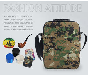 カスタム 施錠可能 防臭 メディスン ベルトポーチ スリング トラベル クロスボディ ショルダーバッグ - Product Image 2