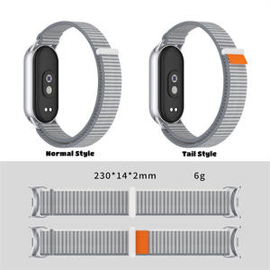 Correa de nailon estilo trasero para <span class=keywords><strong>Xiaomi</strong></span> Mi Band 10, pulsera de reloj inteligente, correa de reloj transpirable, accesorios - Product Image 6