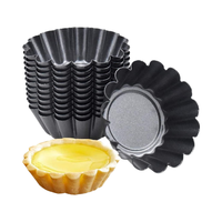1 moule à tarte antiadhésif en acier au carbone, mini moules à tarte, cupcakes, réutilisables, moule à tartelettes, moule à muffins