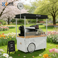 Eiswagen zum Fabrikpreis aus Fiberglas und Edelstahl mit Anpassbarer Farbe und Logo, Faltbares Design, Belüftete Kühlung für Fast Food