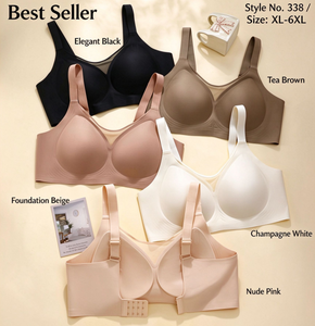 Soutien-gorge sans fil grande taille pour femme, sans couture, bonnets profonds, push-up, confortable, lingerie féminine, vente en gros OEM - Product Image 5