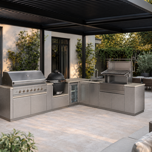 Cuisine <span class=keywords><strong>barbecue</strong></span> extérieure  et station de grill pour villas Four électrique encastré sur mesure et gril <span class=keywords><strong>en</strong></span> acier inoxydable - Product Image 1