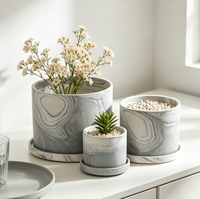 Vase en céramique de style nordique, vase à fleurs minimaliste, base de drainage durable, design minimaliste pour la décoration de table, intérieur/extérieur (1 pièce)