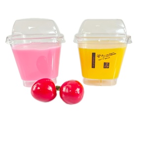Vente en gros de gobelets à mousse carrés transparents de 7 cm de diamètre, contenants en plastique rigide pour échantillons de pâtisserie et coffrets cadeaux personnalisés pour les fêtes - Product Image 4