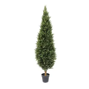 优质耐用的柏树单树干人工植物用于圣诞节仪式