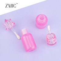 Tube vide rose pour brillant à lèvres, rechargeable, pour rouge à lèvres liquide, avec bouchon, logo personnalisé, couleur, contenant vide pour baume à lèvres avec capuchon en cristal