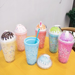 Vaso <span class=keywords><strong>Kawaii</strong></span> para Niños y Niñas de 450 ml, Antiderrames, para Bebidas Frías, Libre de BPA, Reutilizable, de Plástico, para Viajes, para Helados, con Pajita - Product Image 6