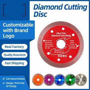 Disque de coupe diamanté turbo ultra-mince de 1,1 mm haute précision pour carrelage céramique et marbre, idéal pour la découpe à sec de la porcelaine - Fabriqué en Chine - Product Image 1