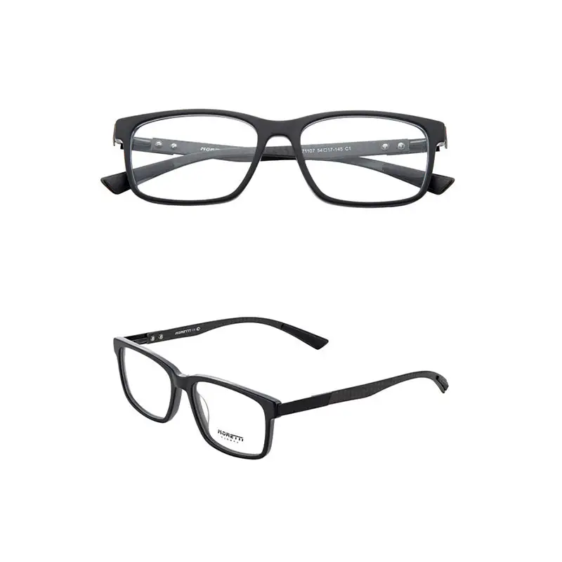 नए फैशन डिजाइनर महिला और पुरुष चश्मा कम कीमत वाले एसीटेट ऑप्टिकल आईवियर काले फ्रेम चश्मा फ्रेम