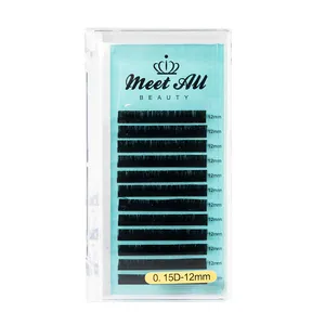 Individuele Lash Eyelash Extension 3D Individuele Wimpers Wimpers Korea Zijde Volume Eye Lashesnatural Lash Gratis Pakket Box