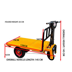 Chariot électrique à plateforme de 1000 kg, chariot multifonctionnel, chariot électrique pour grimper, pour jardin, ferme, industrie - Product Image 2