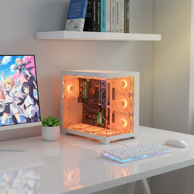 Pcooling New Style Gamer Pc Case Atx Cpu Rgb Cube Table Glass Pc Gaming Computer Cabinet & Mid Towers Desktop Cover Case