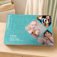 Boîte cadeau de luxe pour bébé avec poignée, emballage rigide en papier personnalisé pour jouets de nouveau-né, produits de soin pour nourrissons et cadeaux de naissance