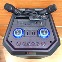 Speaker Karaoke Stereo Woofer 12 Inch ABS-12202 Hot Sale, Mic Nirkabel, Lampu RGB, Musik HIFI, Bluetooth, Speaker Party DJ