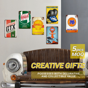 En gros, Décoration murale en métal de haute qualité, style vintage, avec motifs Huile Moteur et Essence Automobile, pour Garages, Bars, Clubs, type Affiche Métallique - Product Image 2