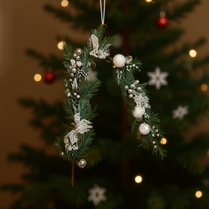 HOMEEA Christmas Ornament Arch Plastic Foam Fabric Aromaterapia Decor For Tree - Product Image 2