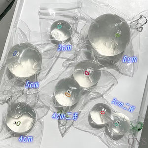 QYS Transparent Silicone Massage Ball With Cartoon Face Inflatable Squeeze Toy For Stress Relief All Seasons - Product Image 3