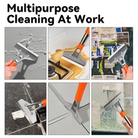 Grattoir de nettoyage AIRAJ avec lame remplaçable et poignée en ABS pour l'élimination de la peinture et de la colle sur les sols en carrelage