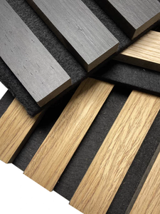 Panel Acústico de Madera de <span class=keywords><strong>Nogal</strong></span> Natural Akupanel, Panel de Pared Acústico con Luz LED, Ignífugo, Ecológico, Insonorizante para Hoteles, Diseño de Modelo 3D - Product Image 2