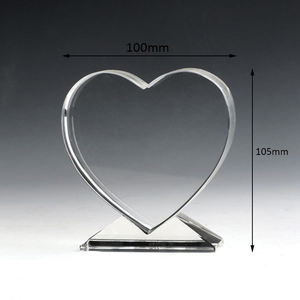 Trofeo y Placa de Premio en Blanco con Corazón de Cristal de 100 mm, Tendencia de Moda para Grabado de Regalos Conmemorativos - Product Image 6