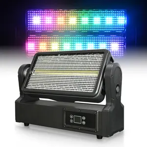 NOVA luz estroboscópica LED 3 em 1 DMX512 RGB para palco de boate com cabeça móvel
