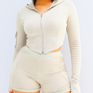 Ensemble de survêtement deux pièces respirant et confortable pour femme, idéal pour le sport et le jogging – Fabricant de tenues de sport pour femme - Product Image 2